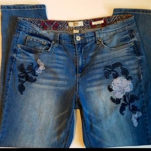Vintage America floral embroidery 10 bestie jeans